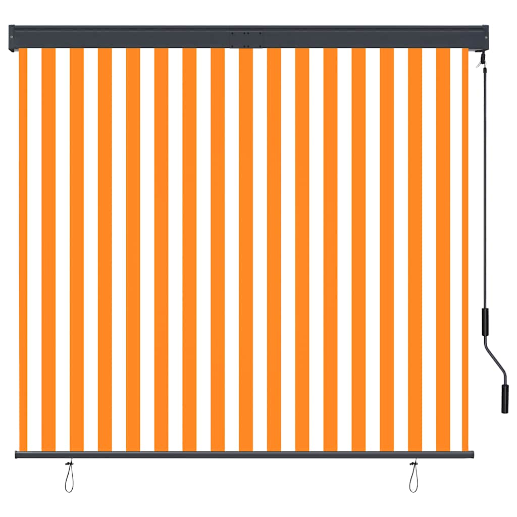 Vidaxxl store enrouleur extérieur 160x250 cm blanc et orange