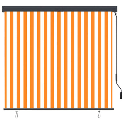 Vidaxxl store enrouleur extérieur 160x250 cm blanc et orange