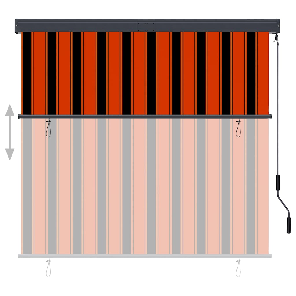 Vidaxxl store enrouleur extérieur 160x250 cm orange et marron