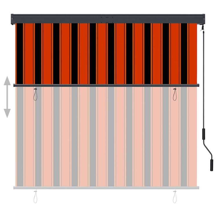 Vidaxxl store enrouleur extérieur 160x250 cm orange et marron
