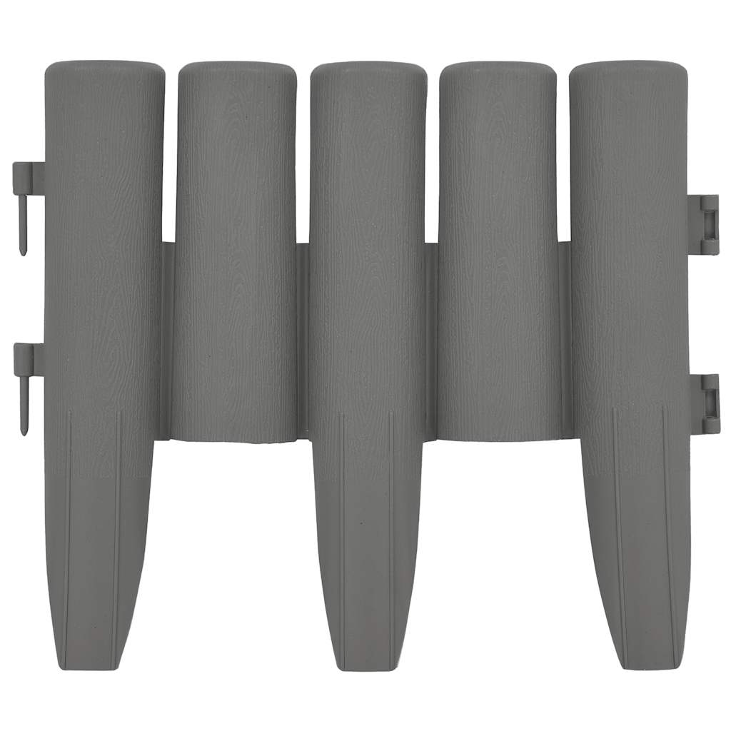 Vidaxl Gazon Arêtes 36 st 10 m pp gris