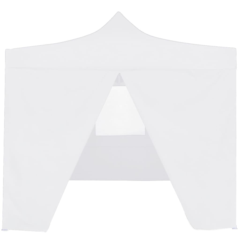 Tente de fête vidaxl avec 4 murs latéraux pliables 3x3 m blanc en acier