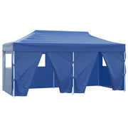 Tente de fête vidaxl avec 4 murs latéraux pliables 3x6 m bleu en acier - afbeelding 2