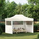 Tente de fête Vidaxl avec 3 murs latéraux pliables de 3x4 m crème en acier