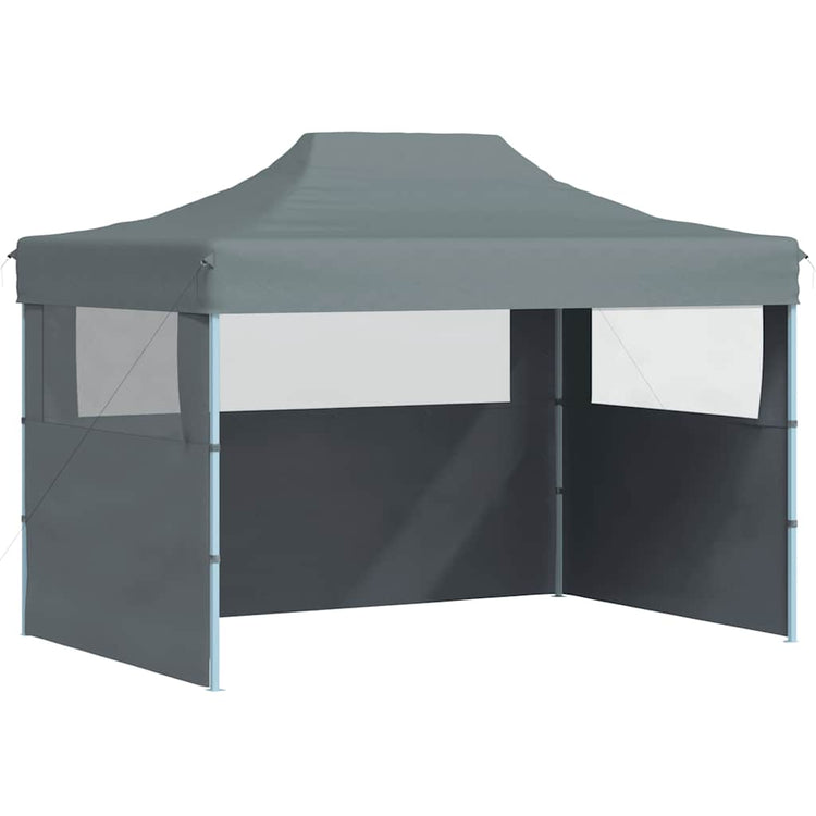 Tente de fête Vidaxl avec 3 murs latéraux pliables anthracite en acier de 3x4 m