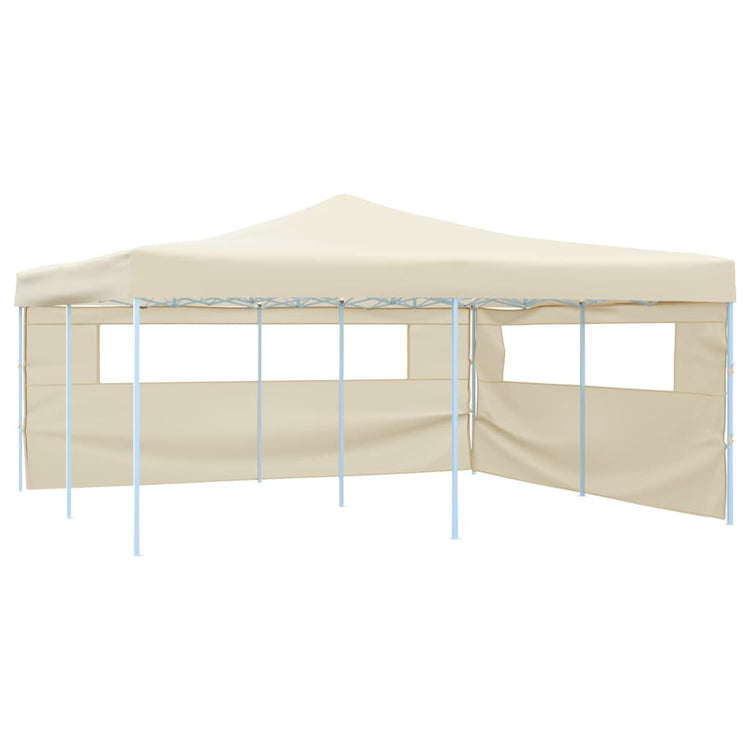 Vidaxl Arbor pliable avec 2 parois latérales 5x5 m crème