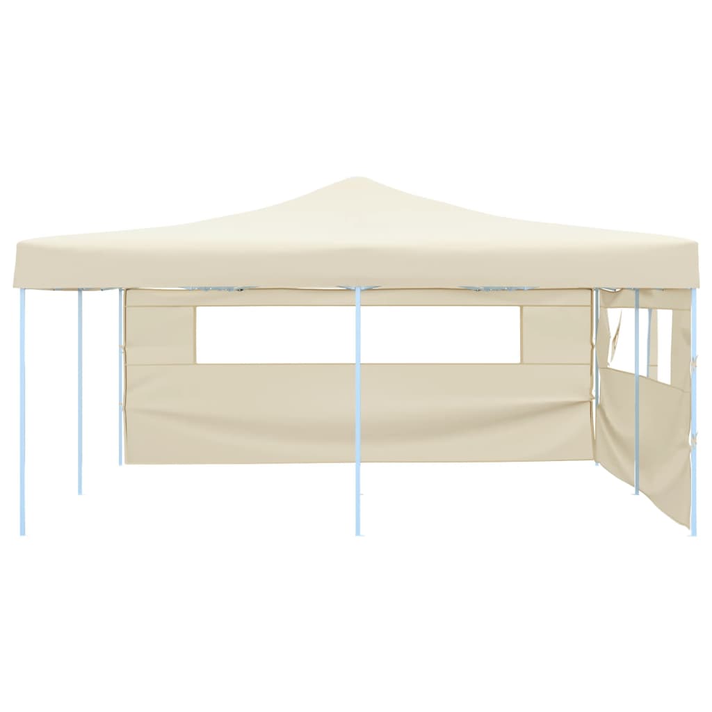 Vidaxl Arbor pliable avec 2 parois latérales 5x5 m crème
