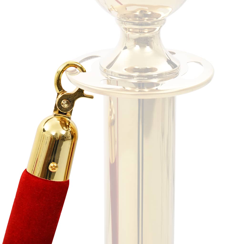 Vidaxl Cordon de vente en velours rouge et or de couleur