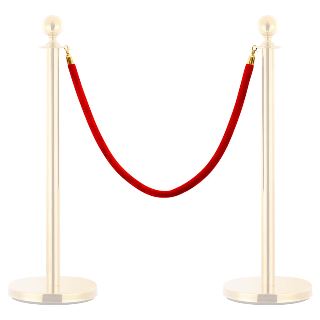 Vidaxl Cordon de vente en velours rouge et or de couleur