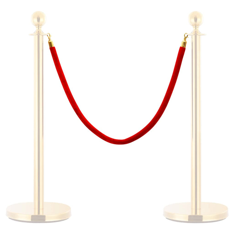 Vidaxl Cordon de vente en velours rouge et or de couleur