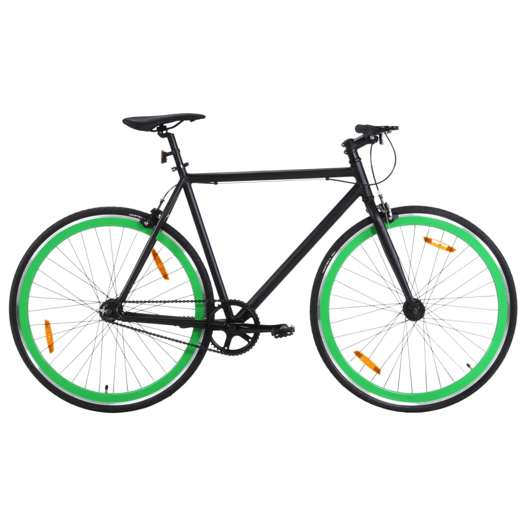 Vidaxl Bicycle avec un engrenage fixe 700 C 51 cm noir et vert