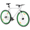 Vidaxl Bicycle avec un engrenage fixe 700 C 55 cm blanc et vert