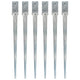 Pinses de sol vidaxl 6 pcs 7x7x90 cm en acier galvanisé en argent de couleur