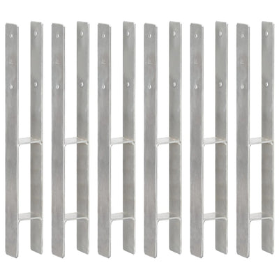 Vidaxl Ground ancrages 6 pcs 7x6x60 cm en acier galvanisé en acier couleur