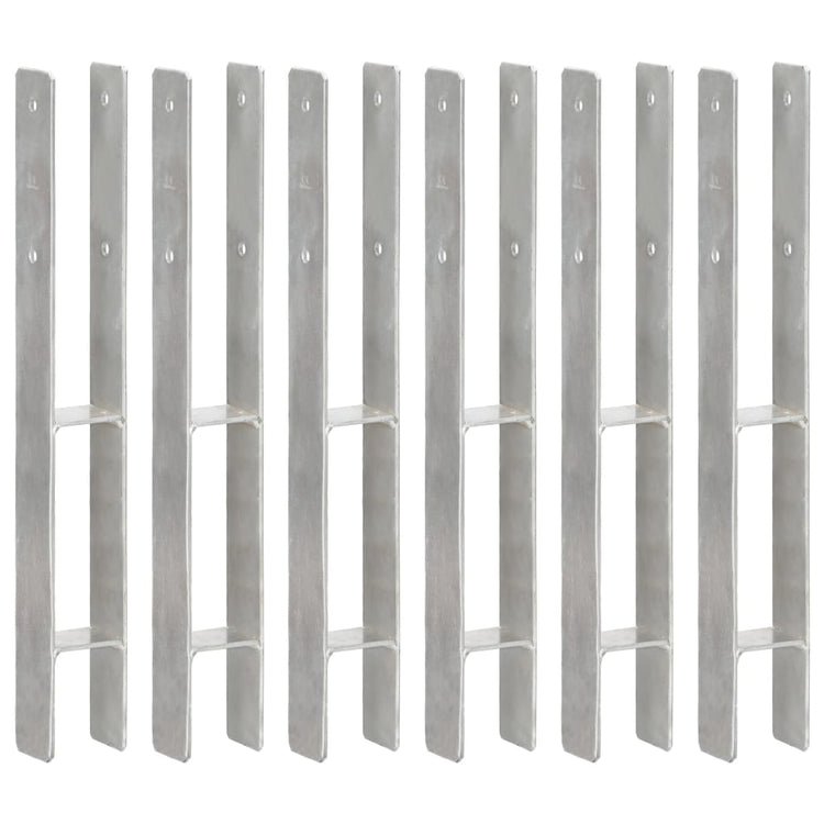 Vidaxl Ground ancrages 6 pcs 7x6x60 cm en acier galvanisé en acier couleur