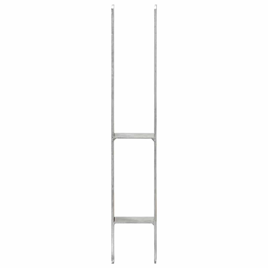 Vidaxx ancrages au sol 2 pcs 9x6x60 cm acier galvanisé couleur argent