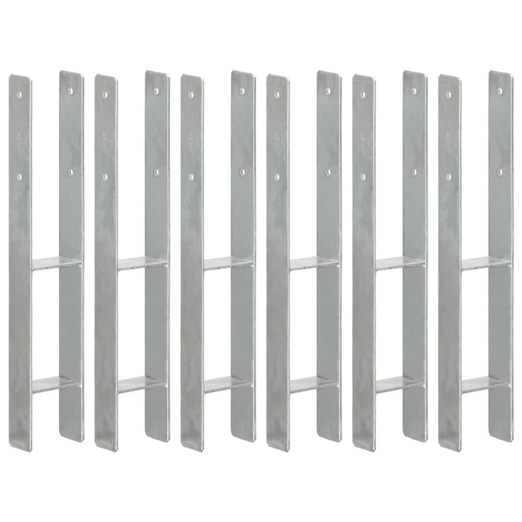 Vidaxl Ground ancrages 6 pcs 9x6x60 cm en acier galvanisé en acier couleur