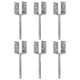 Vidaxl Ground ancrages 6 pcs 7x6x30 cm en acier galvanisé en argent coloré