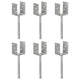 Vidaxl Ground ancrages 6 PCS 8x6x30 cm en acier galvanisé en acier de couleur