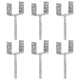 Vidaxl Ground ancrages 6 pcs 12x6x30 cm en acier galvanisé en acier couleur