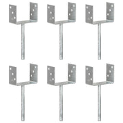 Vidaxl Ground Anchors 6 ST 14x6x30 cm en acier galvanisé en acier couleur - afbeelding 1