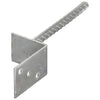 Vidaxl Ground ancrages 6 PCS 8x6x30 cm en acier galvanisé en acier de couleur