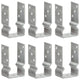 Vidaxl Ground ancrages 6 pcs 8x6x15 cm en acier galvanisé en acier de couleur