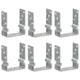 Vidaxl Ground ancrages 6 pcs 12x6x15 cm en acier galvanisé en acier de couleur