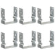 Vidaxl Ground Anchors 6 St 14x6x15 cm en acier galvanisé en acier argent coloré