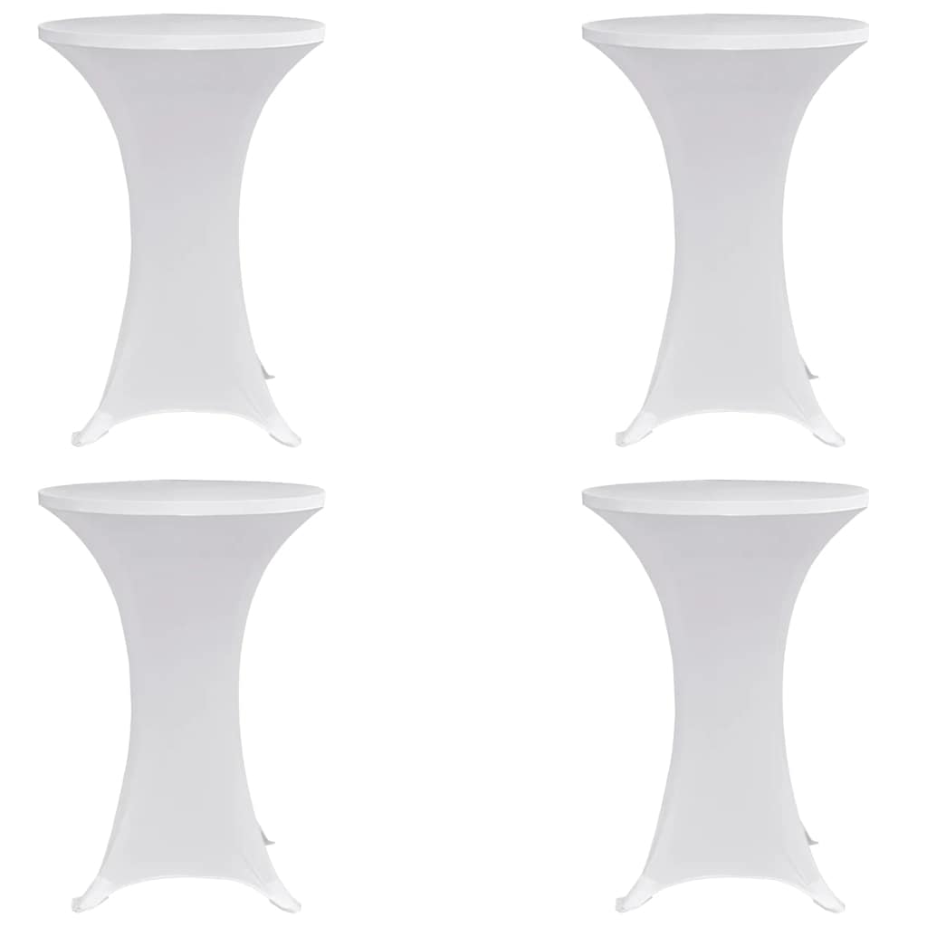 Vidaxl Table debout COUVERCE 4 ST STRAUT ø60 cm blanc