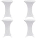 Vidaxl Table debout COUVERCE 4 ST STRAUT ø60 cm blanc