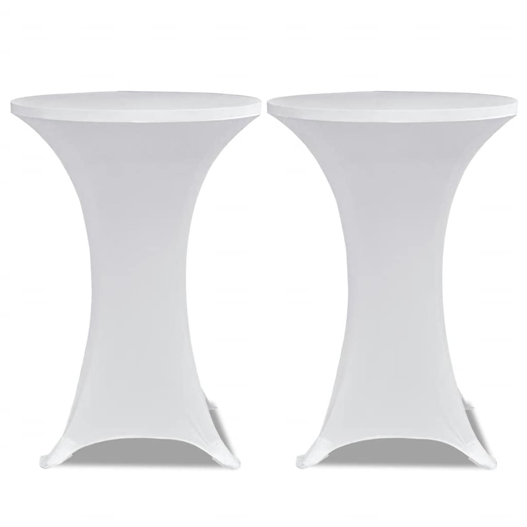 Vidaxl Table debout COUVERCE 4 ST STRAUT ø60 cm blanc
