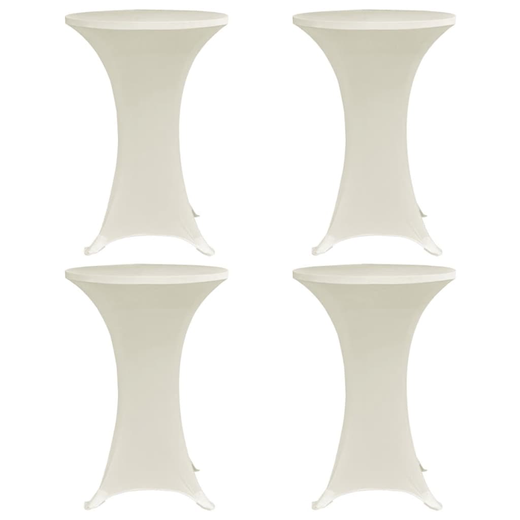 Vidaxl Table de table couvercle 4 ST stret Ø60 cm crème
