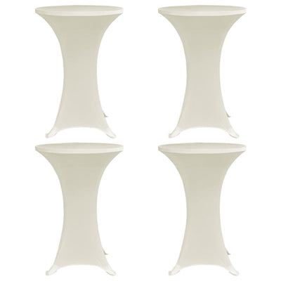 Vidaxl Table de table couvercle 4 ST stret Ø60 cm crème
