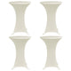 Vidaxl Table de table couvercle 4 ST stret Ø60 cm crème