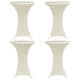 Vidaxl Table de table couvercle 4 ST stret Ø70 cm crème