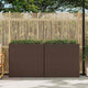 Vidaxl Planning Boîte élevée avec 4 pots 2 St Poly Rattan Brown