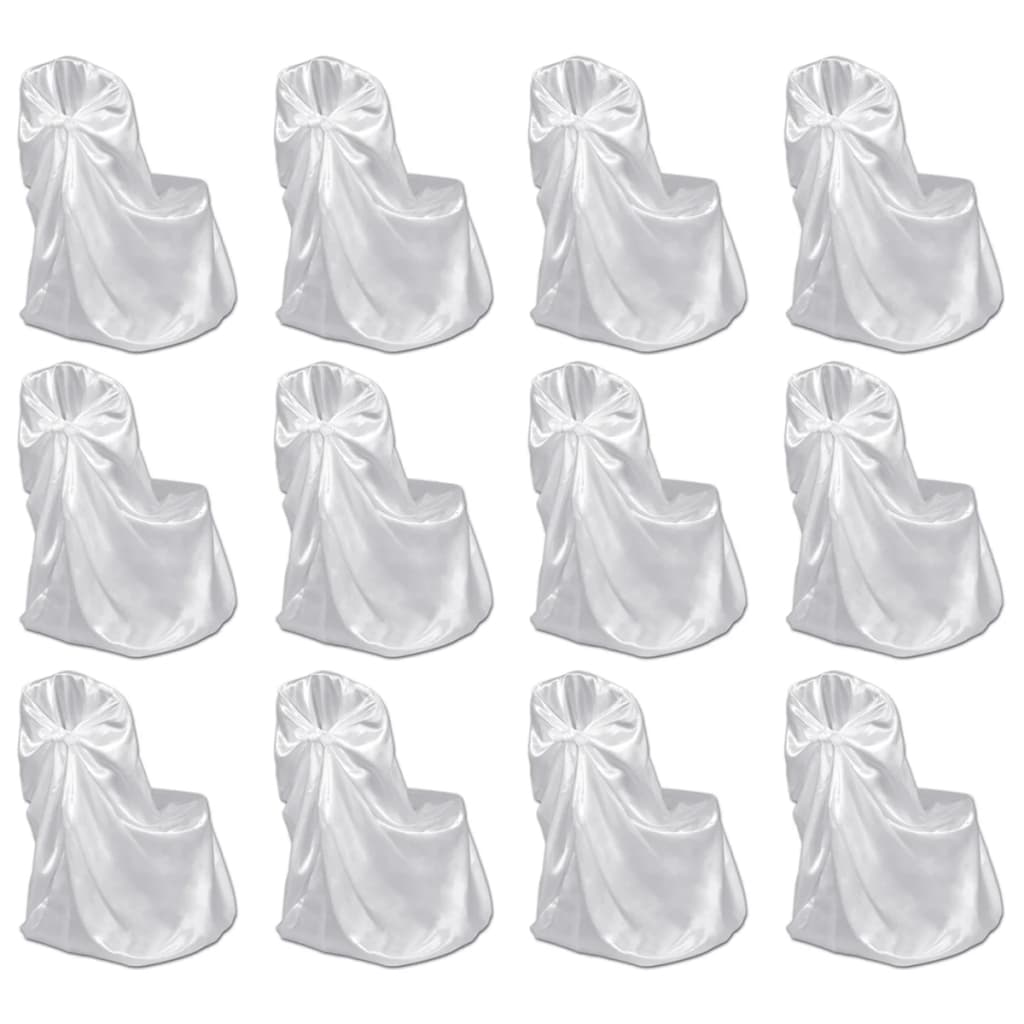 Couverture de chaise vidaxl pour le mariage 12 st blanc