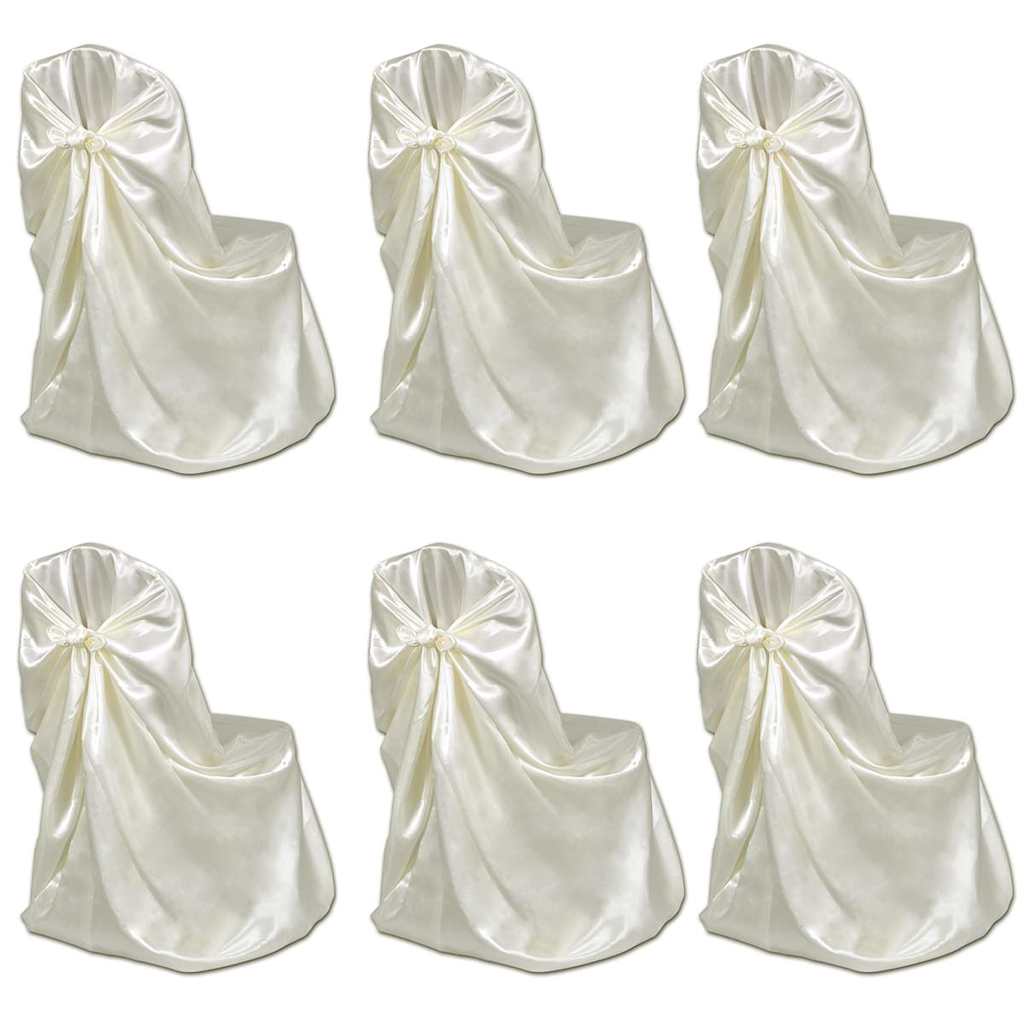Couverture de chaise Vidaxl pour le mariage 12 St Crème