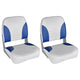 Chaises de bateau vidaxl 2 pcs pliant dossier 41x36x48 cm blanc bleu
