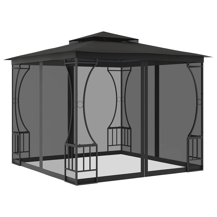 Vidaxl Arbor avec NETS 300x300x265 cm anthracite -colored