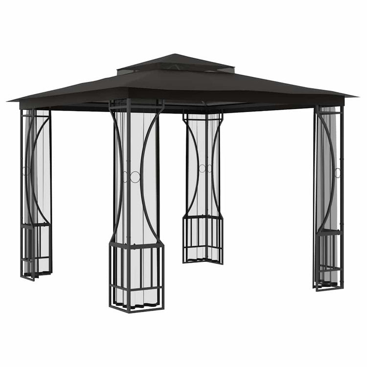 Vidaxl Arbor avec NETS 300x300x265 cm anthracite -colored
