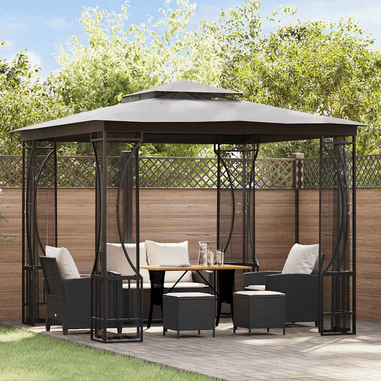 Vidaxl Arbor avec NETS 300x300x265 cm anthracite -colored