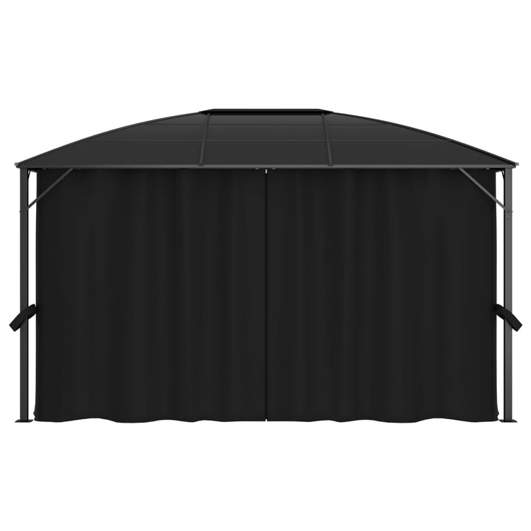 Vidaxl Arbor avec rideaux 400x300x265 cm anthracite