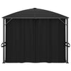 Vidaxl Arbor avec rideaux 400x300x265 cm anthracite