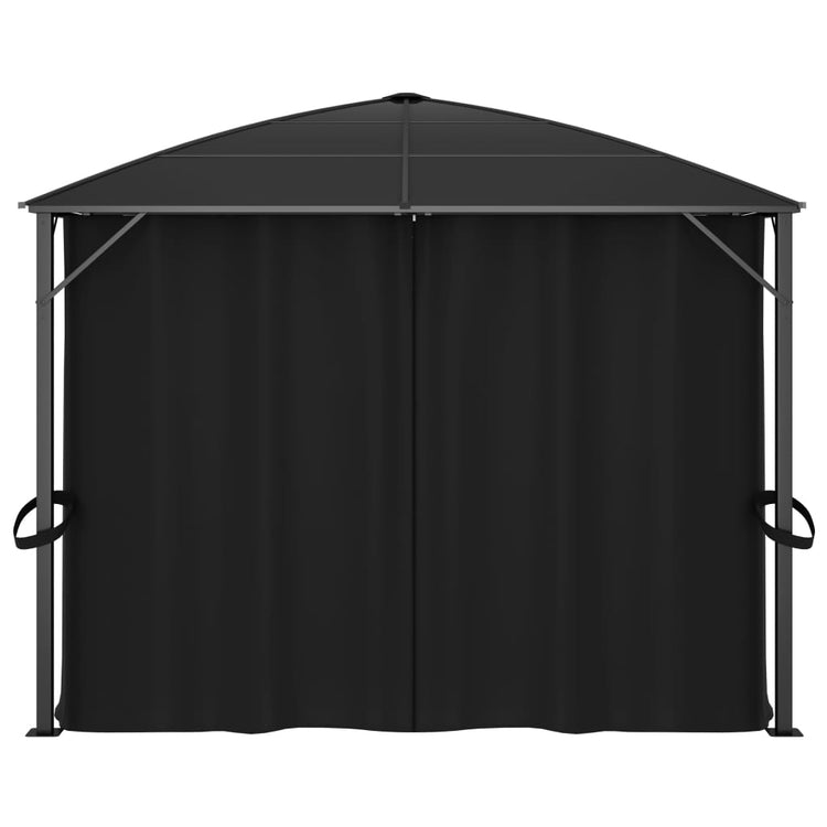 Vidaxl Arbor avec rideaux 400x300x265 cm anthracite