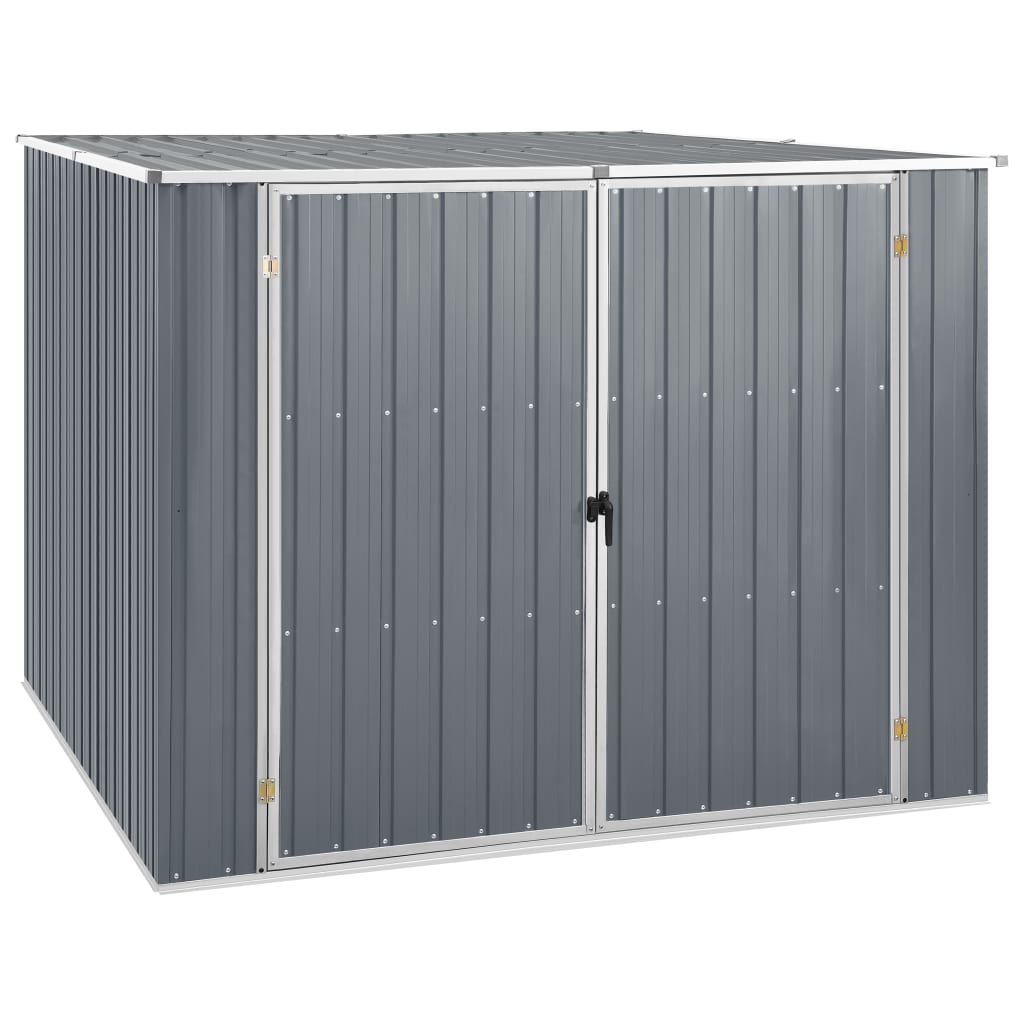 Vidaxl hangar de jardin 195x198x159 cm gris en acier galvanisé