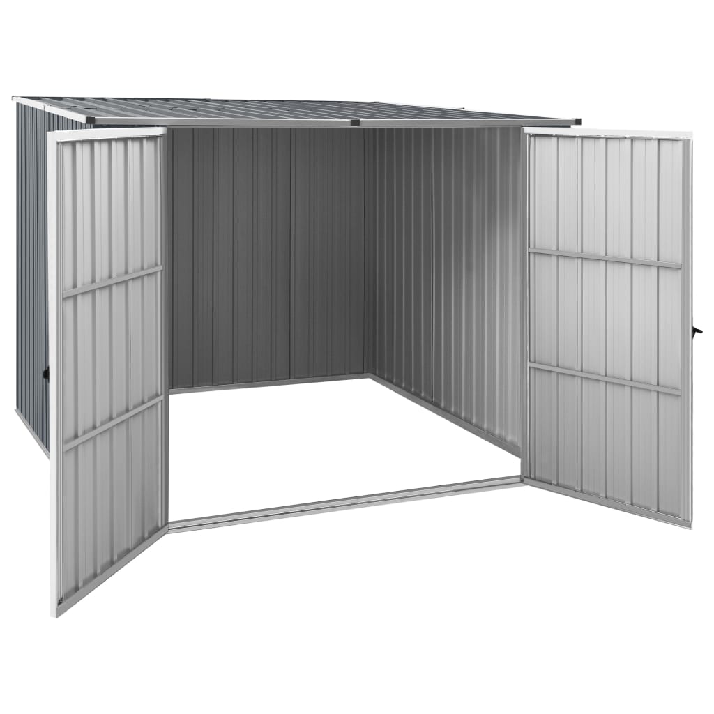 Vidaxl hangar de jardin 195x198x159 cm gris en acier galvanisé