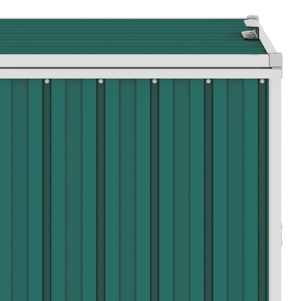 Vidaxl déchets Baking Storage Four -Dubbel 286x81x121 cm en acier vert