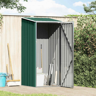 Vidaxl jardin hangar 87x98x159 cm en acier galvanisé vert
